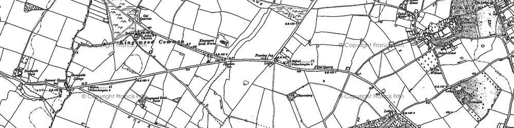 Old map of Boningale Manor in 1881
