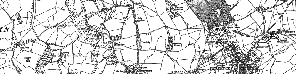 Old map of Kington in 1880