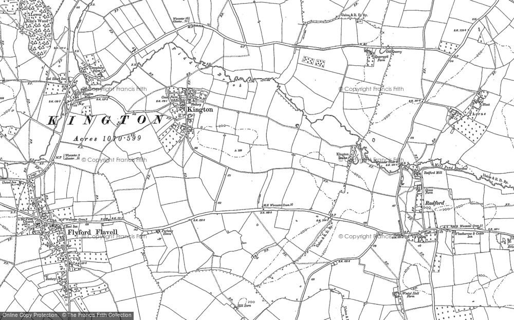 Old Map of Kington, 1884 - 1903 in 1884
