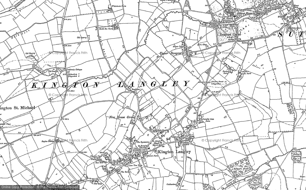 Old Map of Kington Langley, 1899 in 1899