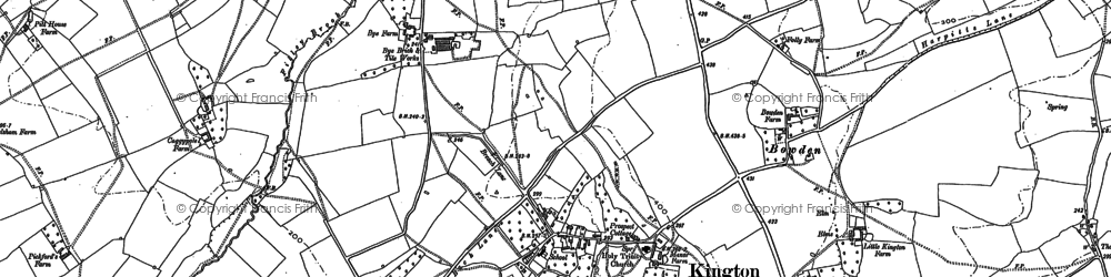 Old map of Kington Magna in 1900
