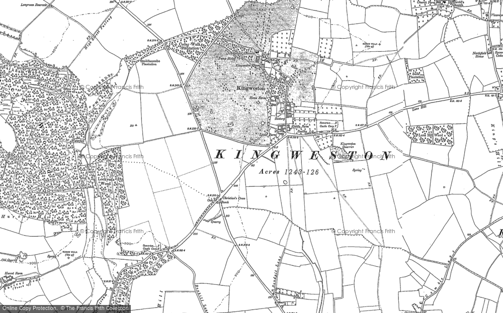 Old Map of Kingweston, 1885 in 1885
