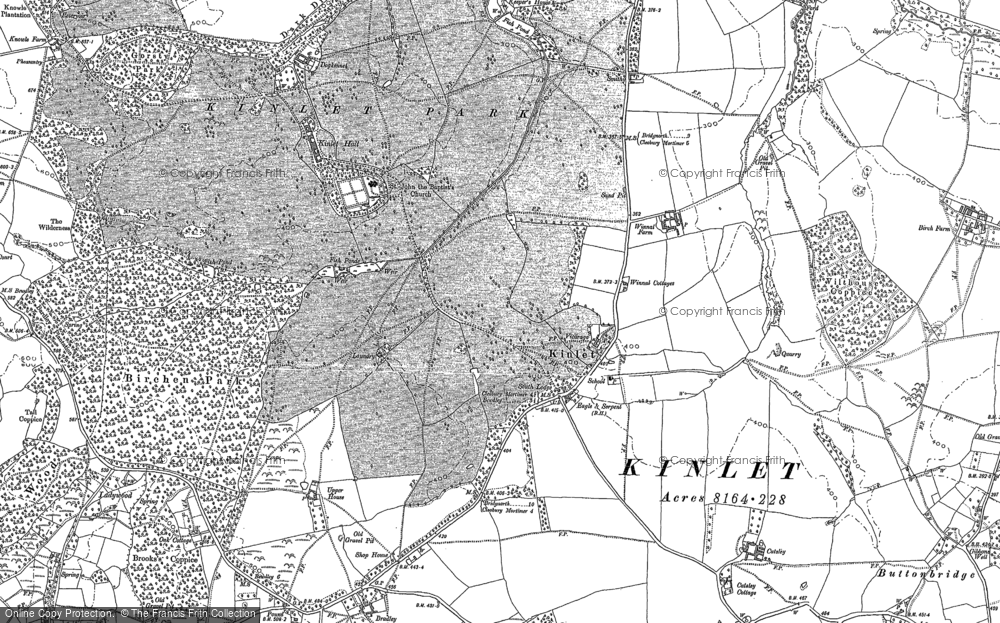 Old Map of Historic Map covering Blackgraves Copse in 1883