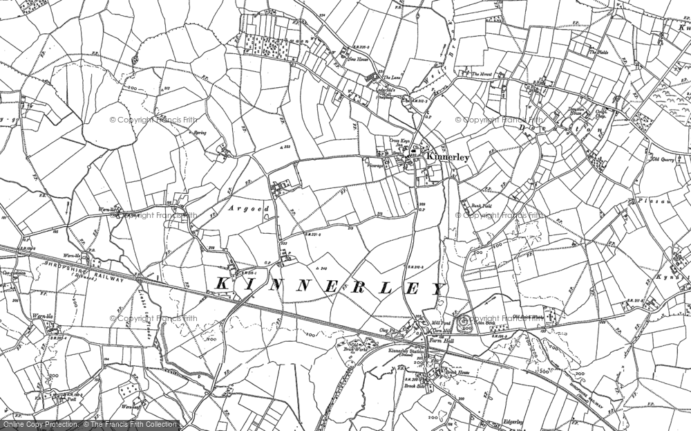Old Map of Kinnerley, 1881 - 1900 in 1881