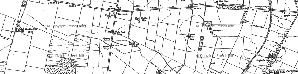 Old map of Kinninvie in 1896