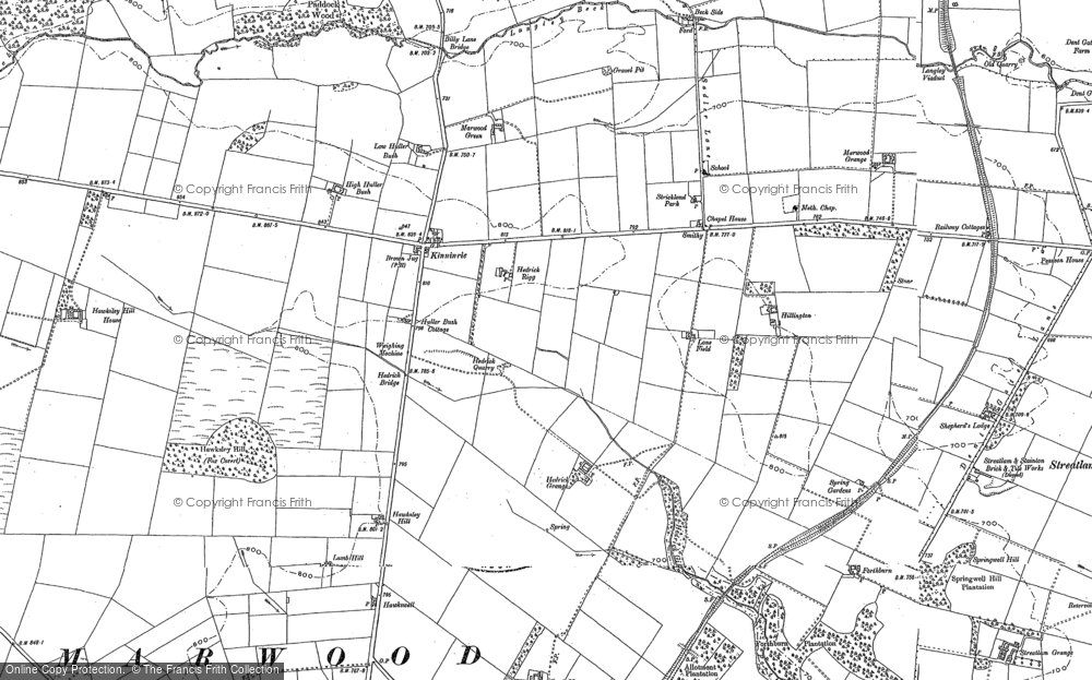 Old Map of Historic Map covering Bluestone Grange in 1896