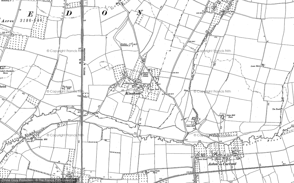 Old Map of Kinsham, 1900 - 1901 in 1900