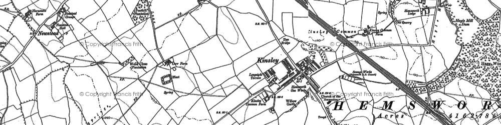 Old map of Kinsley in 1891