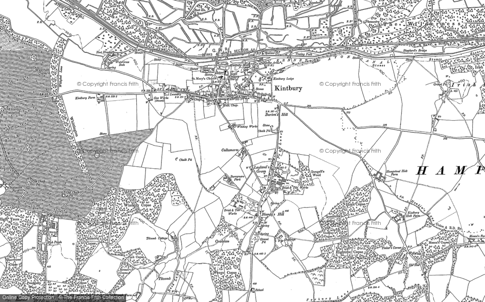 Old Map of Historic Map covering Barton Court in 1899