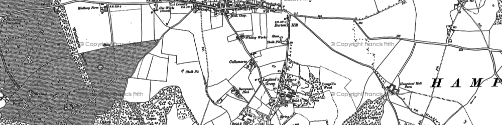 Old map of Barton Court in 1899