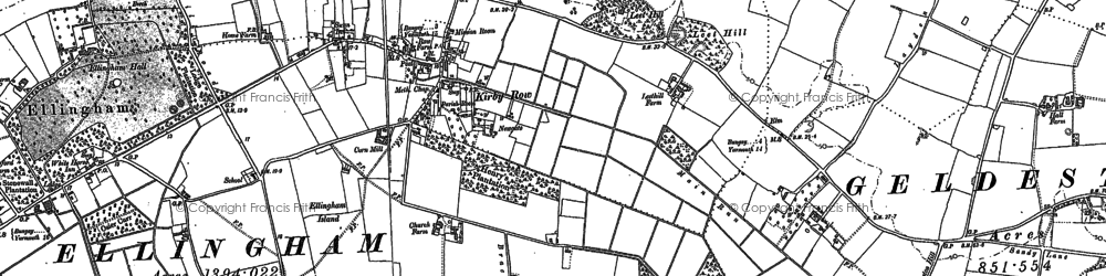 Old map of Kirby Cane in 1903