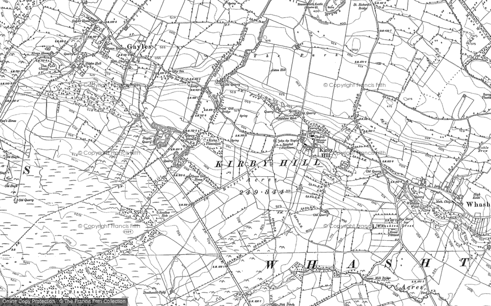 Old Map of Kirby Hill, 1892 in 1892