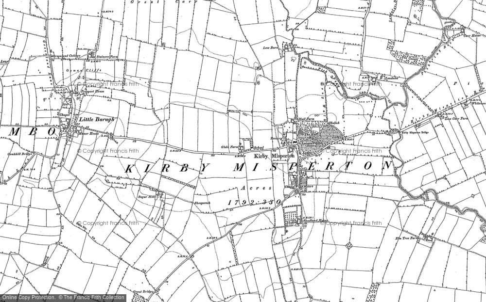 Old Map of Kirby Misperton, 1880 - 1890 in 1880