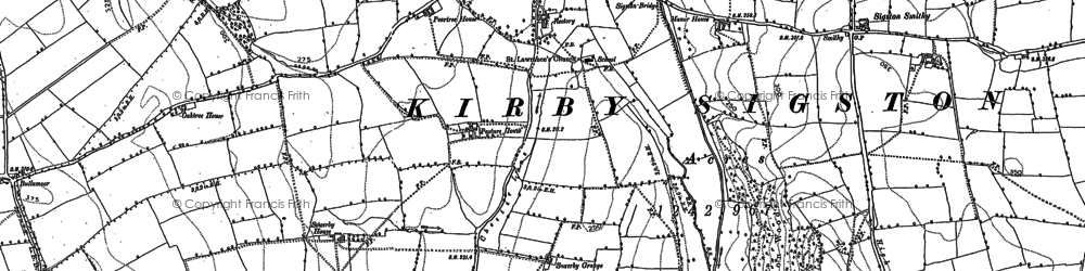 Old map of Kirby Sigston in 1892