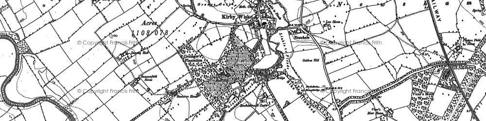 Old map of Kirby Wiske in 1891