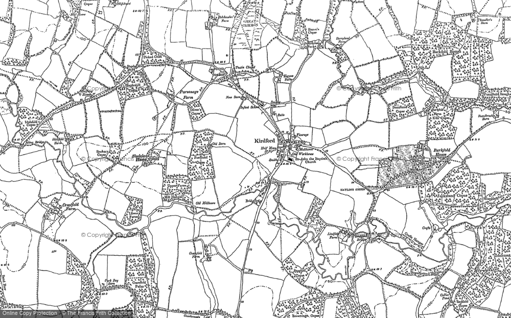 Old Map of Kirdford, 1895 - 1910 in 1895