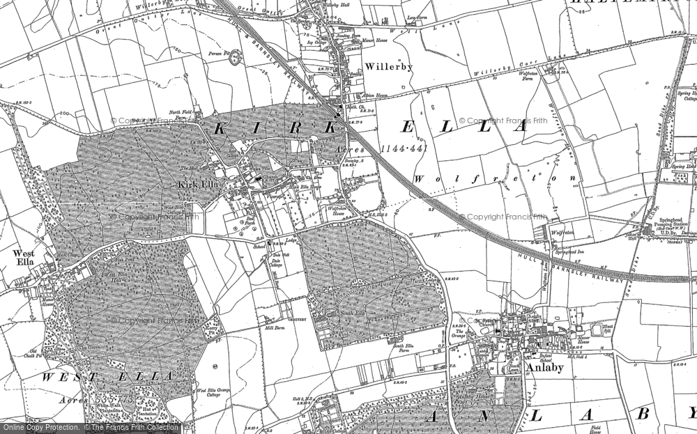 Old Map of Historic Map covering South Ella in 1888