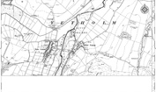 Old Map of Kirk Yetholm, 1896