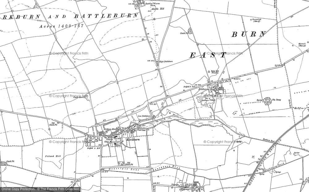 Old Map of Kirkburn, 1890 - 1891 in 1890