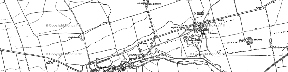 Old map of Kirkburn in 1890