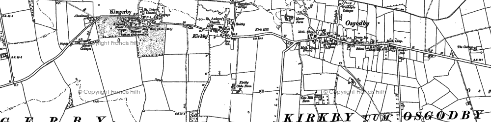 Old map of Kirkby in 1886