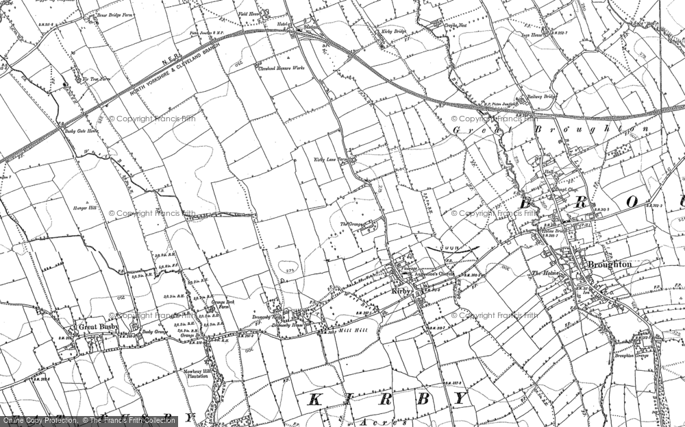 Old Map of Kirkby, 1892 - 1893 in 1892
