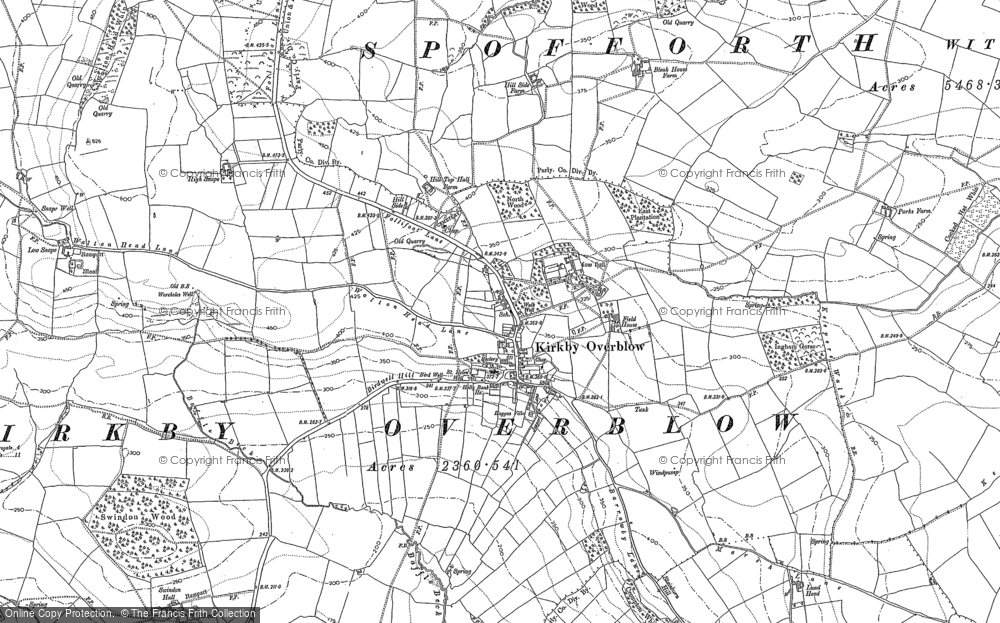 Old Map of Kirkby Overblow, 1888 in 1888