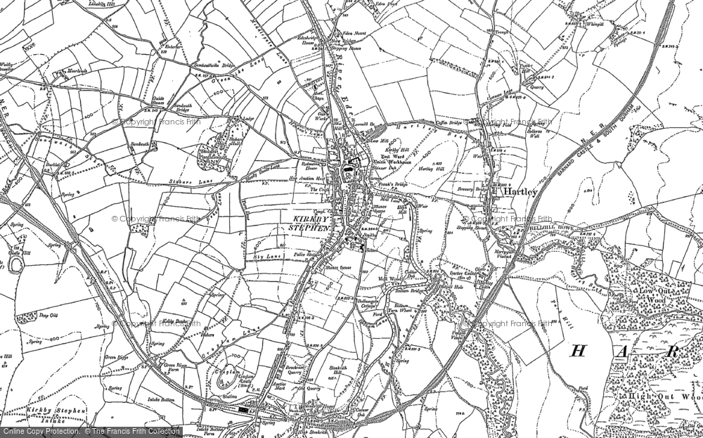 Old Map of Kirkby Stephen, 1897 in 1897
