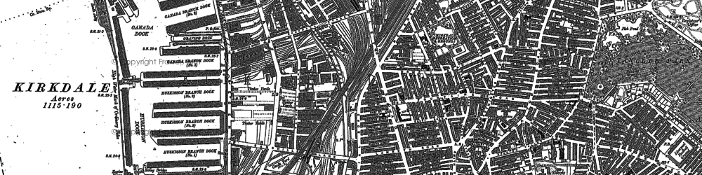 Old map of Kirkdale in 1907