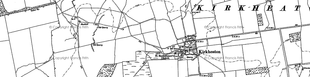 Old map of Kirkheaton in 1895