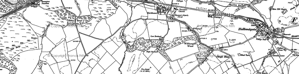 Old map of Kirkhouse in 1899