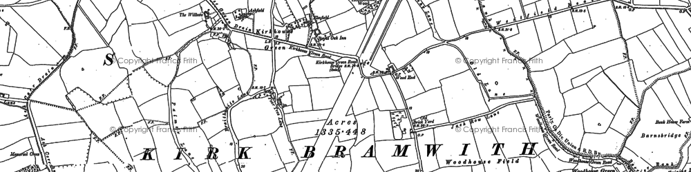 Old map of Kirkhouse Green in 1891
