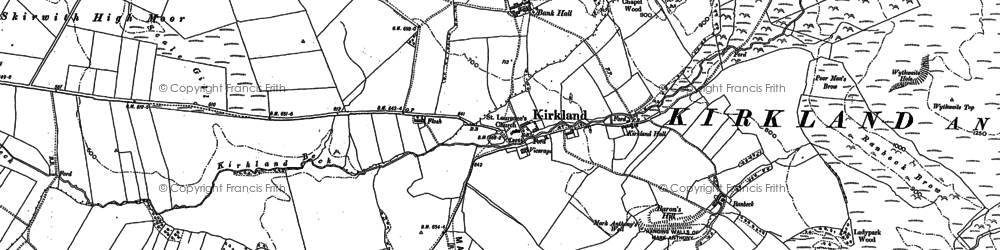 Old map of Kirkland in 1897