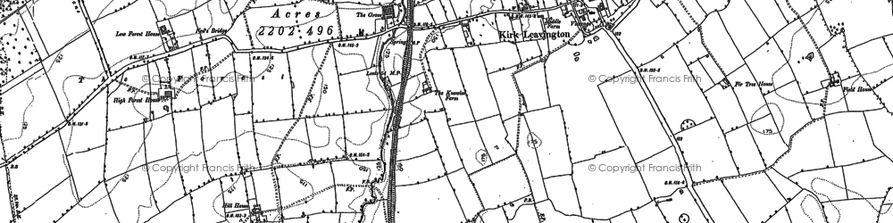 Old map of Kirklevington in 1893