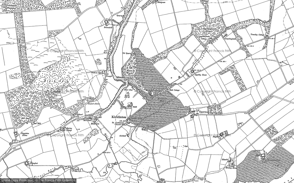 Old Map of Historic Map covering Woodhead in 1899