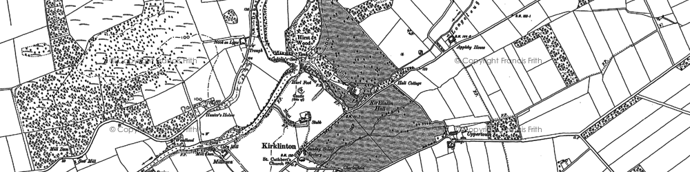Old map of Kirklinton in 1899