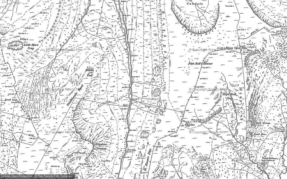 Old Map of Historic Map covering White Howe in 1897