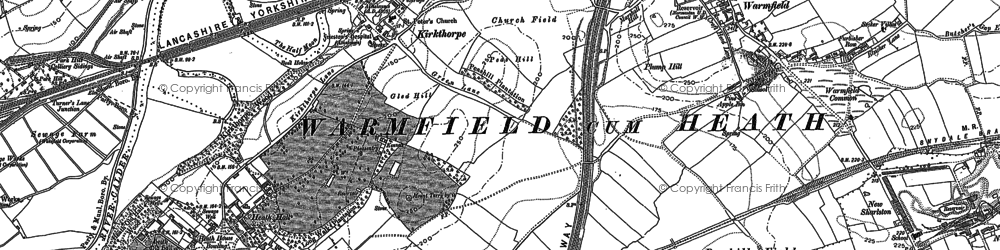 Old map of Kirkthorpe in 1890