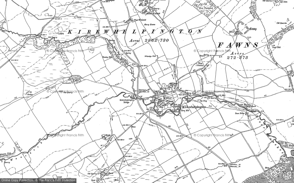 Old Map of Kirkwhelpington, 1895 - 1896 in 1895