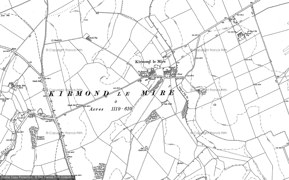 Old Map of Kirmond le Mire, 1886 - 1887 in 1886