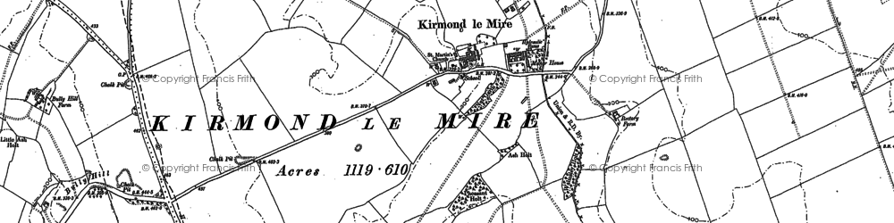 Old map of Kirmond le Mire in 1886
