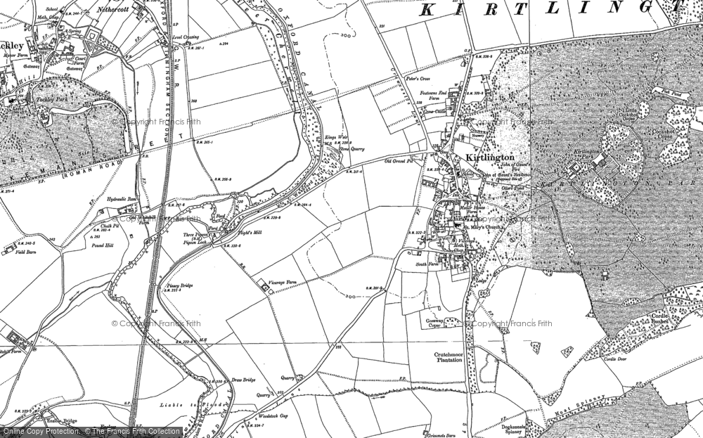 Old Map of Kirtlington, 1898 in 1898