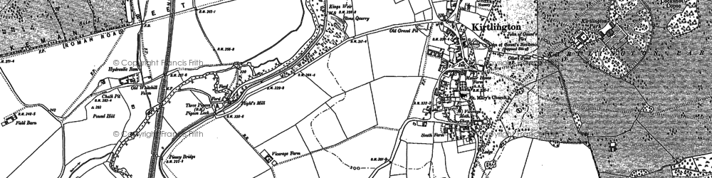 Old map of Kirtlington in 1898