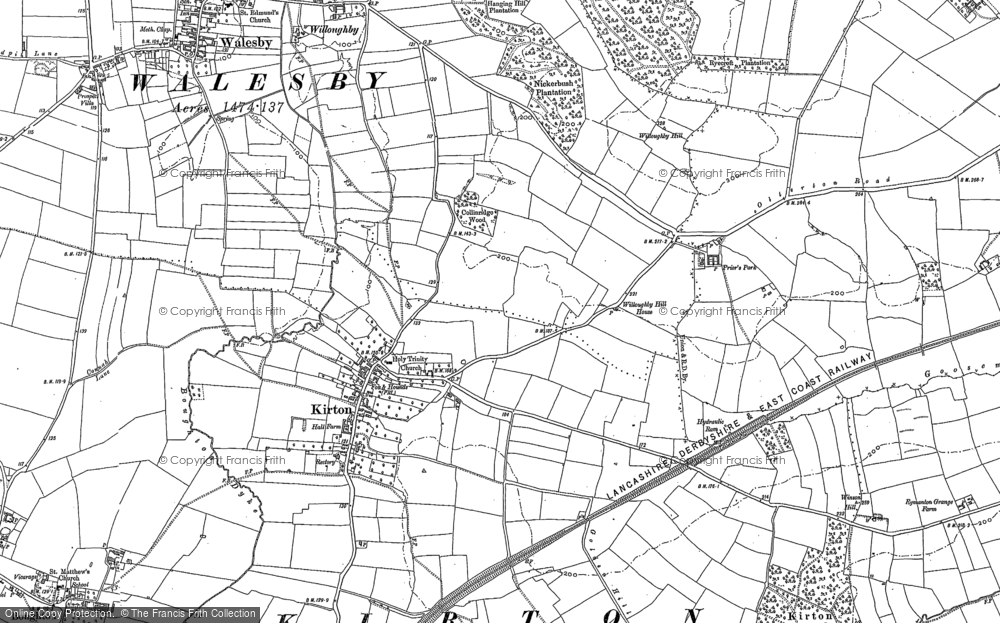 Old Map of Historic Map covering Winson Hill in 1883