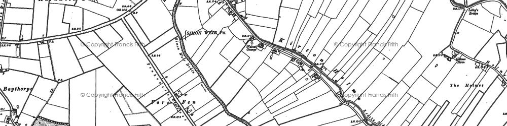 Old map of Kirton Holme in 1887
