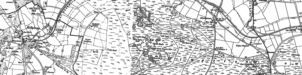 Old map of Kit Hill in 1905