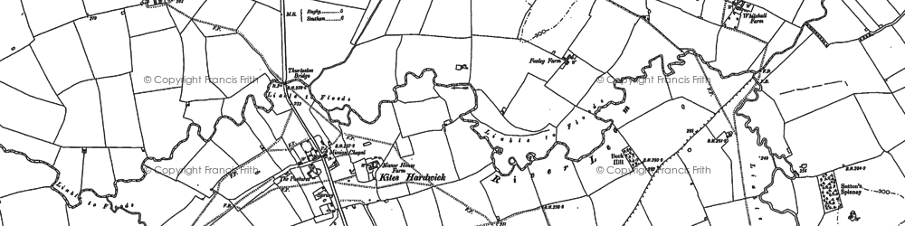 Old map of Kites Hardwick in 1904