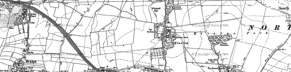 Old map of Kiveton Park in 1890