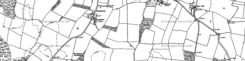 Old map of Knapthorpe in 1884