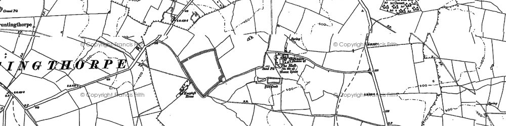 Old map of Knaptoft in 1885